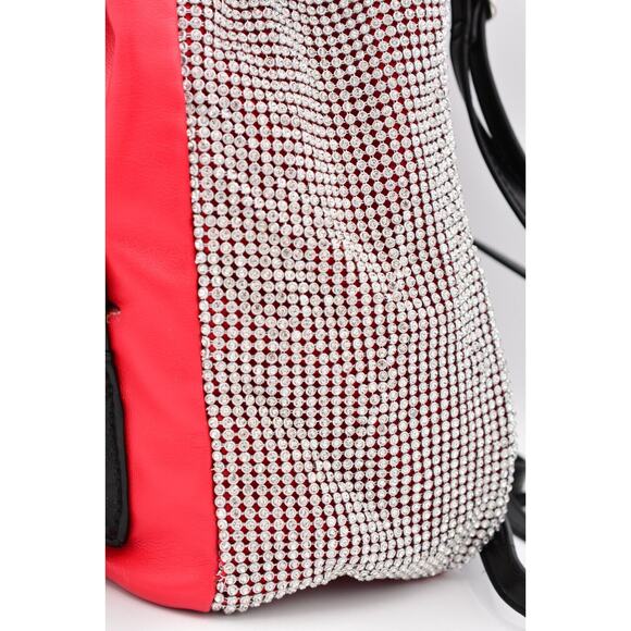 Disney\'s Minnie Mouse Mini Backpack Red Black Rhinestones Crystal Bling 10\